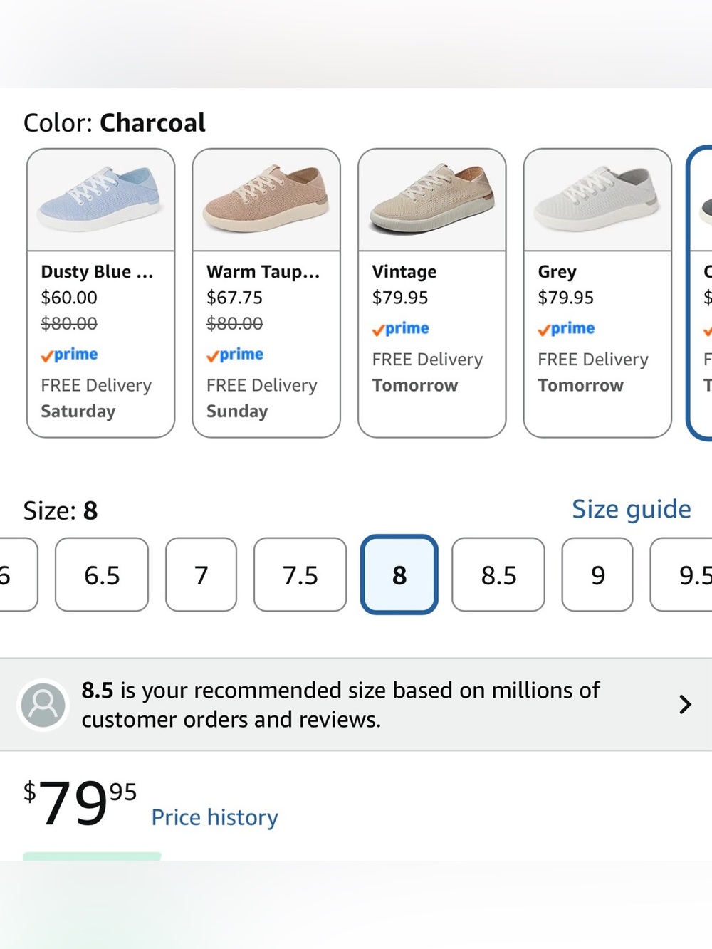 Reef Women's Charcoal Knit Sneakers with White Laces - Picture 5 of 6